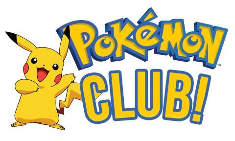 text reads "pokemon club" with image of popular Pokemon, Pikachu