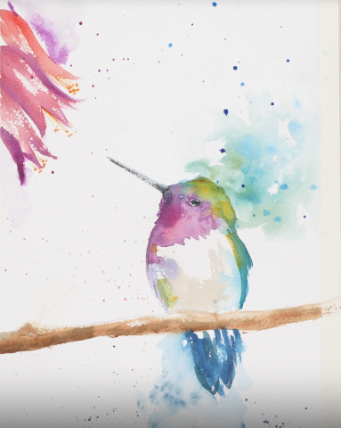 Hummingbird painting